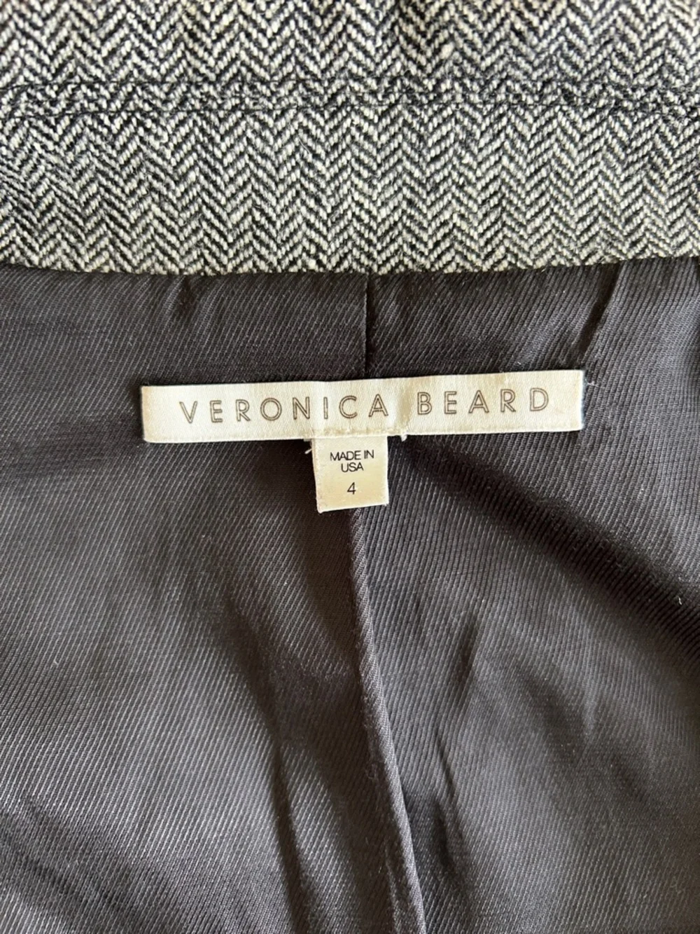 Veronica Beard Gray Cropped Wool-Blend Jacket - Picture 5 of 5